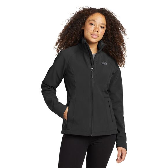 The North Face Womens Apex Barrier Soft Shell Black Full Zip Stretch Jacket XL - Picture 1 of 13